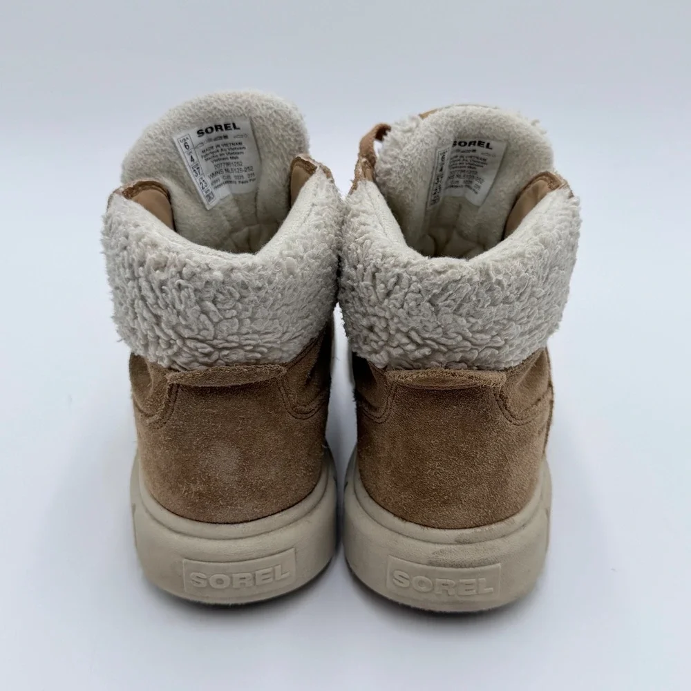 Sorel Explorer II Joan Waterproof Suede Faux Fur Boots Brown Womens 6 NL5125-252